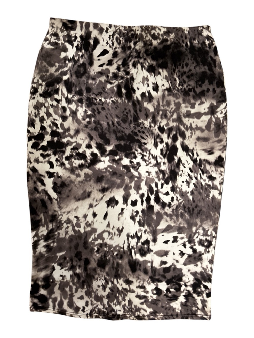 Vince Camuto Black and White Abstract Print Pencil Skirt